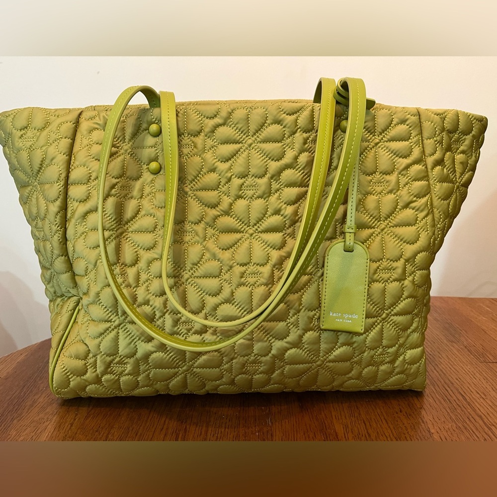 Kate Spade Olive Quilted Tote
